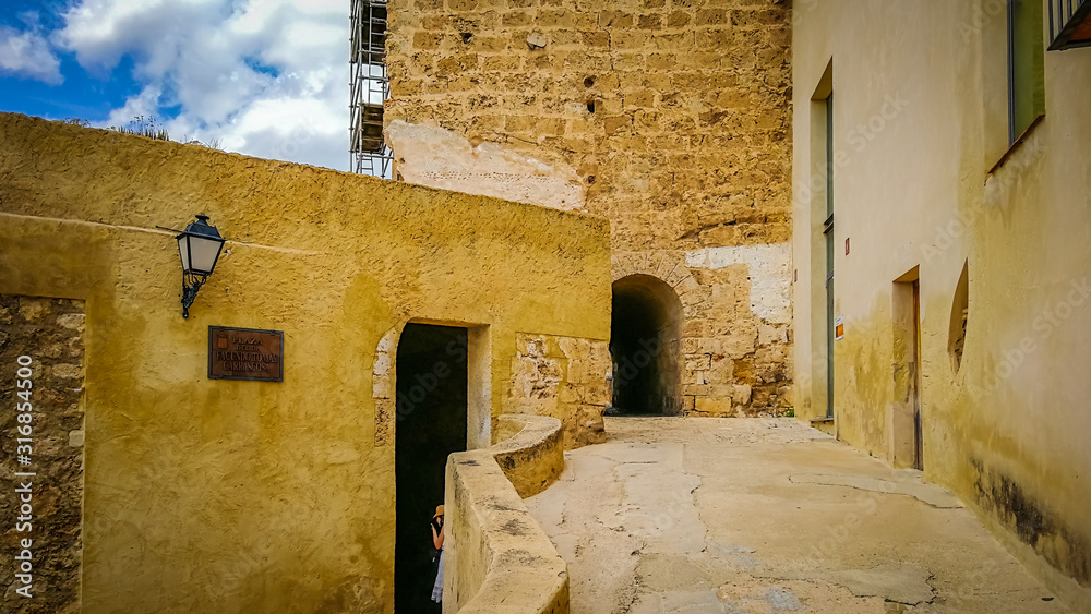 The medieval castle of the town of Buñol, also known as Bunyol or Bunol ...