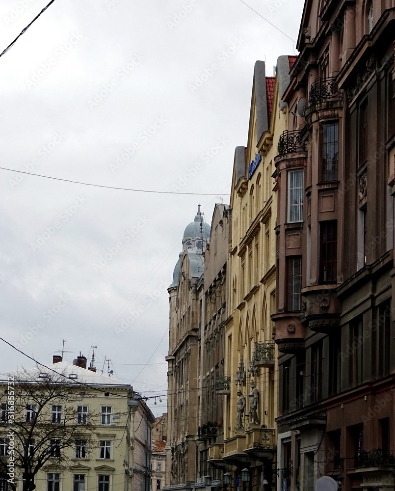 Fototapeta premium Ľviv in December 2019