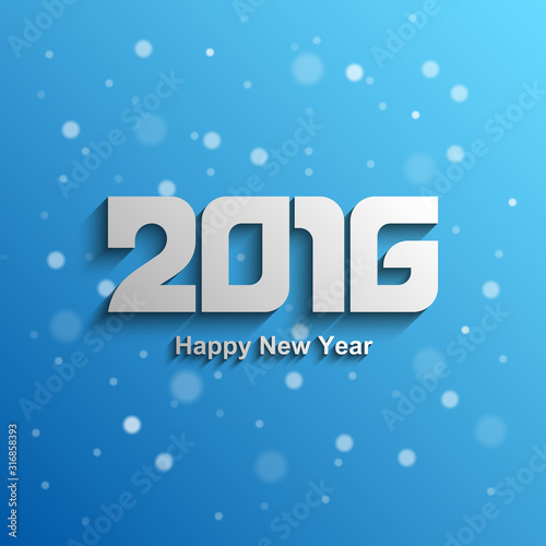 New year 2016 modern vector background, Text design, Vector illustration Eps 10