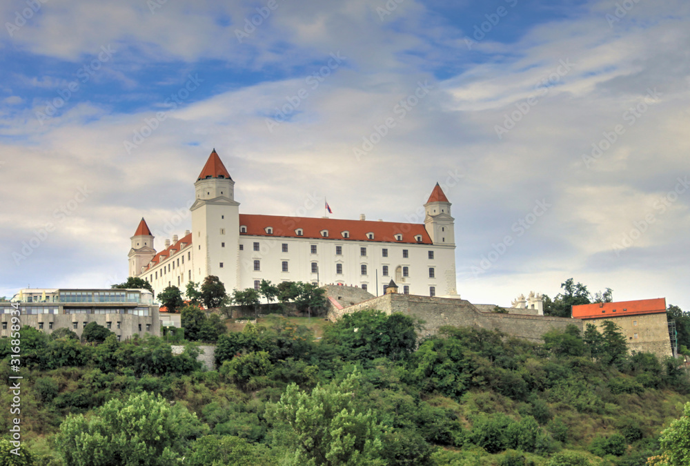 Bratislava Castle on a Cloudy Day