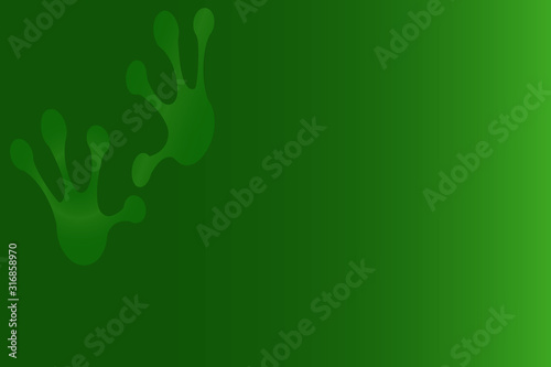 Frog feet silhouetted on a gradient green background