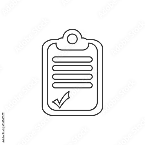 checked clipboard vector icon vector illustration for website and graphic design