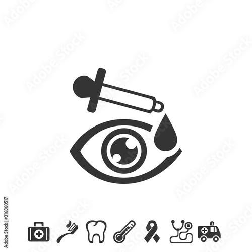 eye drop icon vector illustration for website and graphic design