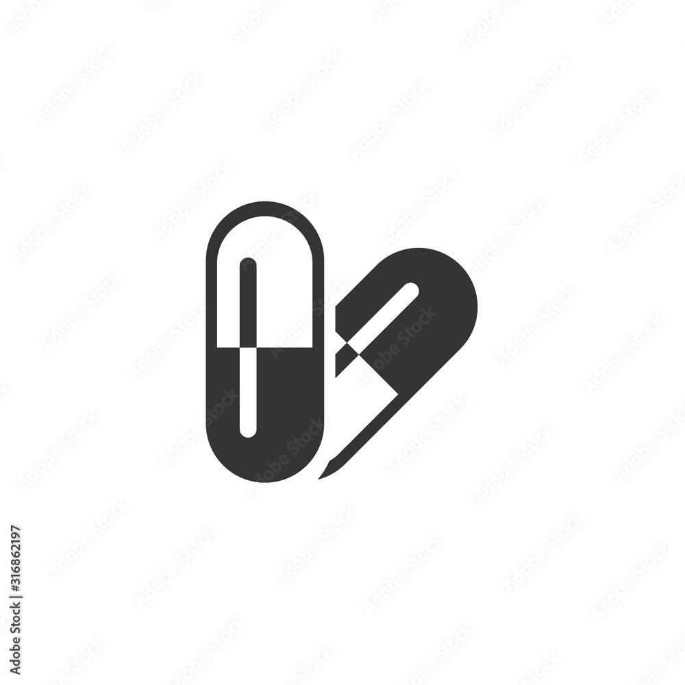 medical pills icon vector illustration for website and graphic design