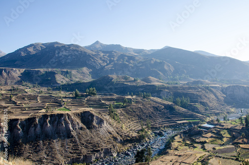Colca Canyon in gleaming sunlight