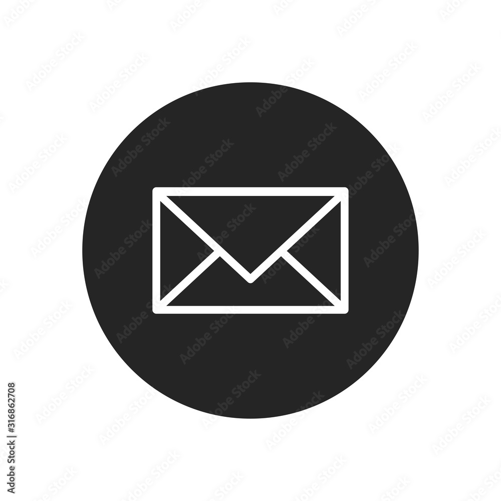 Mail, email, Envelope vector icon in modern design style for web site and mobile app Mail, email, Envelope vector icon in modern design style for web site and mobile app