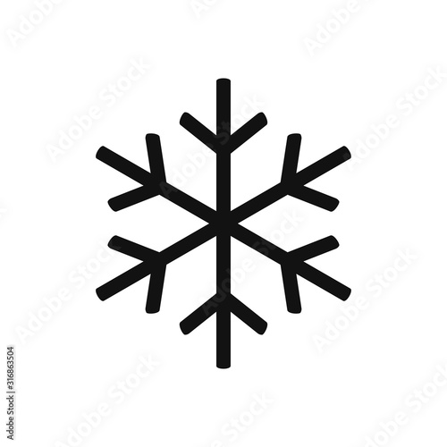 Snowflake vector icon in modern design style for web site and mobile app