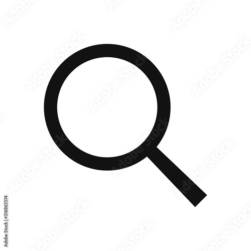 Search vector icon, magnifier glass symbol in modern design style for web site and mobile app