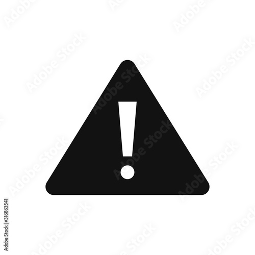 Warning vector icon, attention symbol in modern design style for web site and mobile app