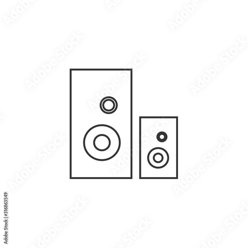 speakers icon vector illustration for website and graphic design