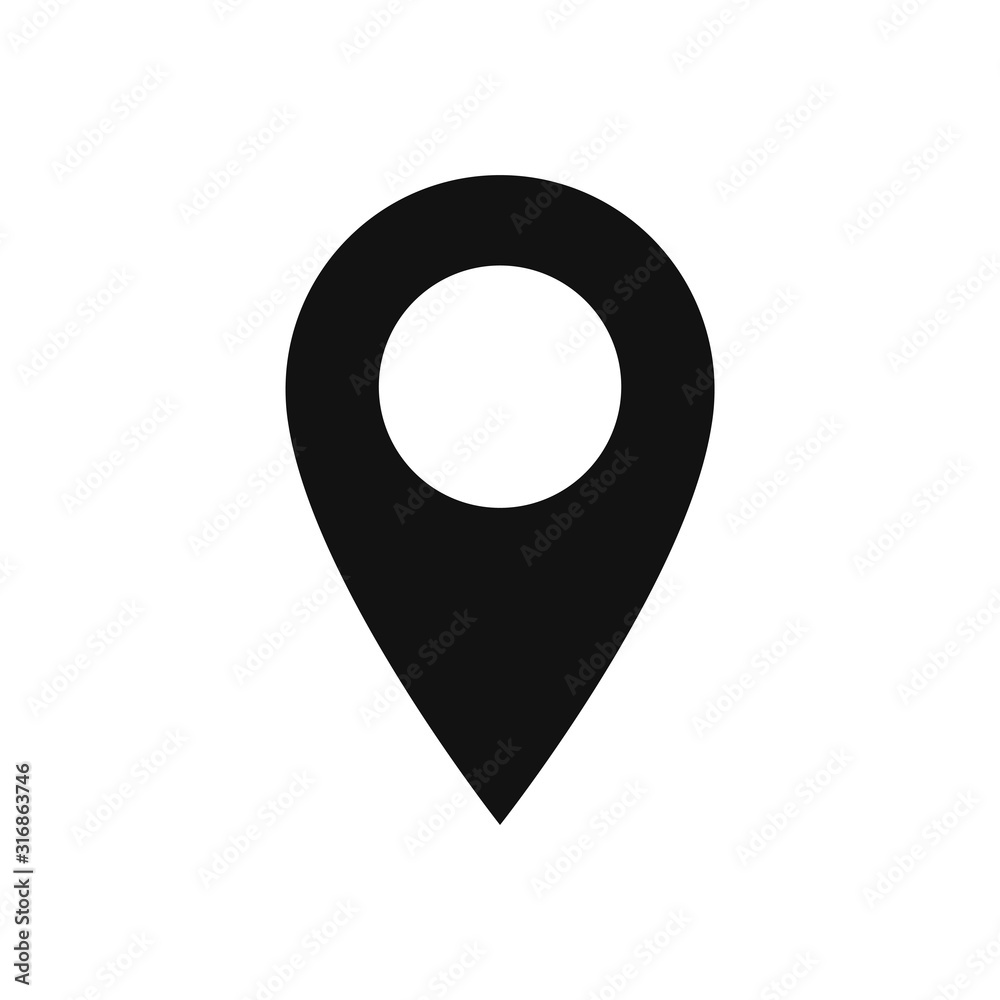 Location vector icon, map pin symbol in modern design style for web site and mobile app Location vector icon, map pin symbol in modern design style for web site and mobile app