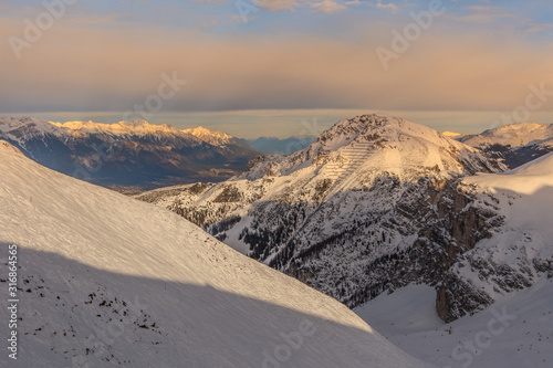 winter mountain landscape. Innsbruck, Austria photo