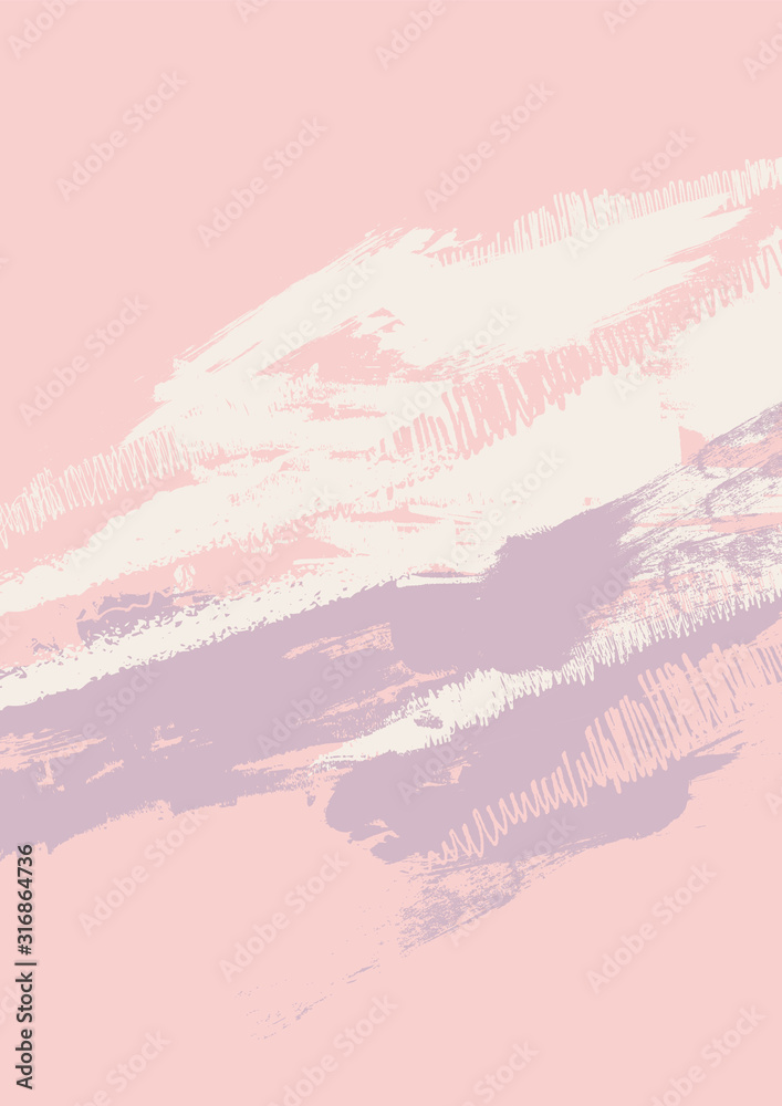 Obraz premium Pink and blue abstract hand painted background, acrylic digital painting. Contemporary modern art. Perfect for wedding invitation template, greeting card, blog, wrapping paper, scrapbooking
