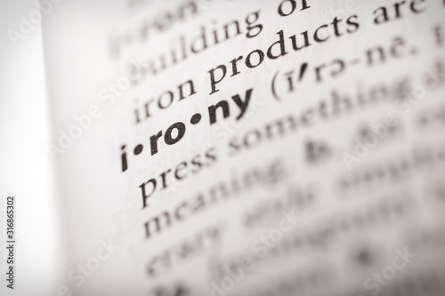 Dictionary Series - Irony photo