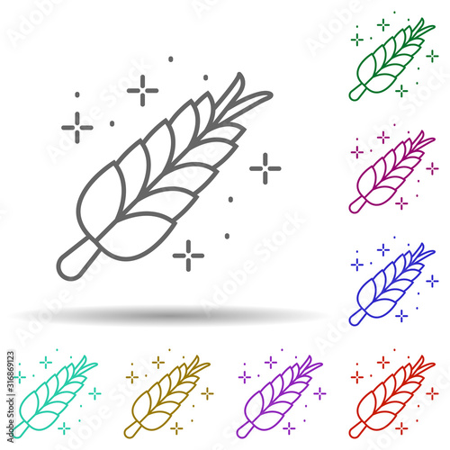 Wheal, grain in multi color style icon. Simple thin line, outline vector of oktoberfest icons for ui and ux, website or mobile application