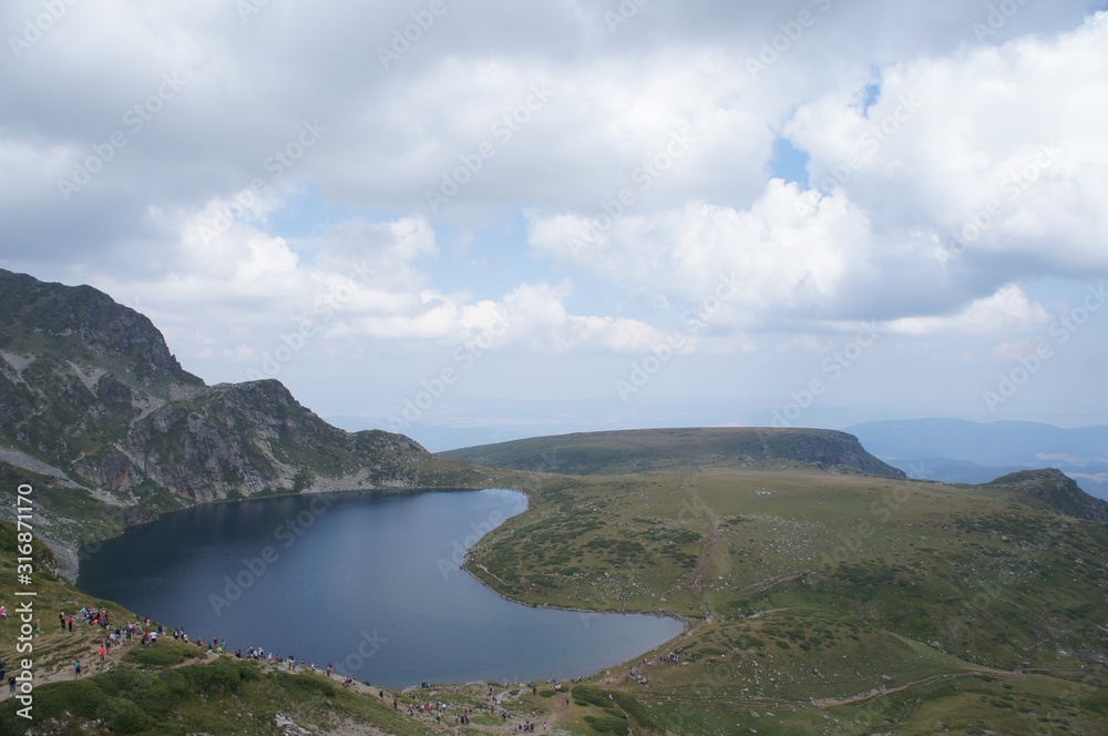 landscape with lake and mountains Bulgaria landscape with lake and mountains Bulgaria