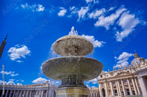 Vatican City - May 31, 2019 - St. Peter's Square located in Vatican City near Rome, Italy.