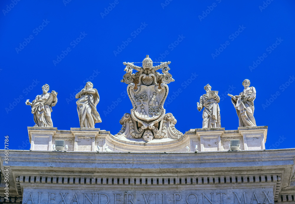 Vatican City - May 31, 2019 - St. Peter's Square located in Vatican City near Rome, Italy.
