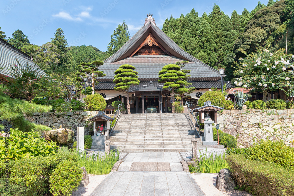 Main Hall of the Historic Rurikoji Temple in Yamaguchi, Japan