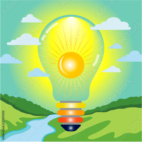 The use of solar energy as a natural, ecological source of light.