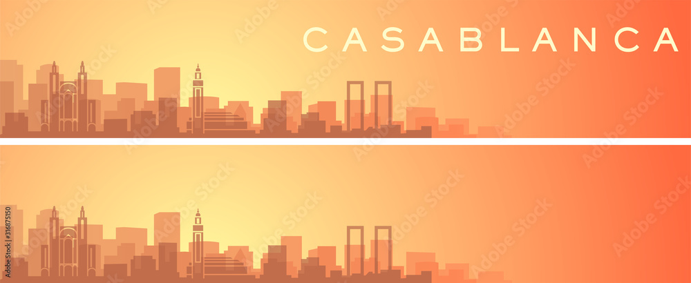 Casablanca Beautiful Skyline Scenery Banner