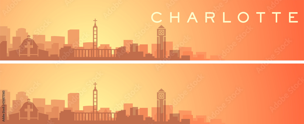 Charlotte Beautiful Skyline Scenery Banner