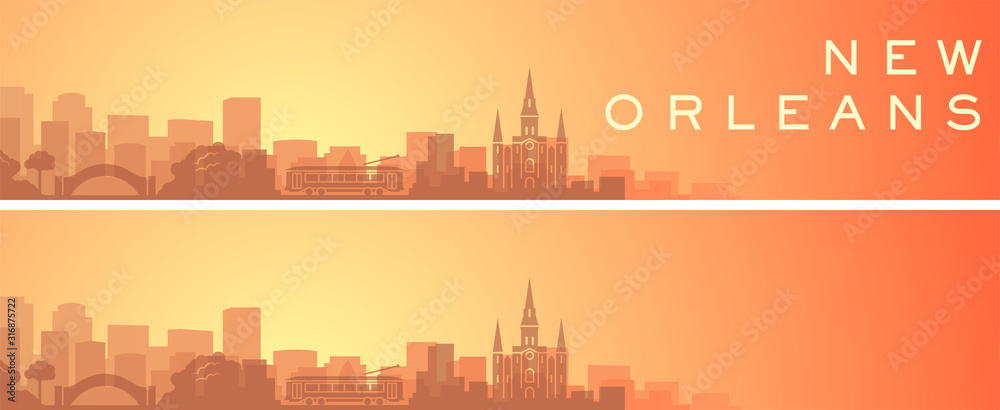 New Orleans Beautiful Skyline Scenery Banner