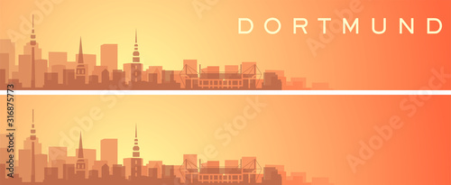 Dortmund Beautiful Skyline Scenery Banner