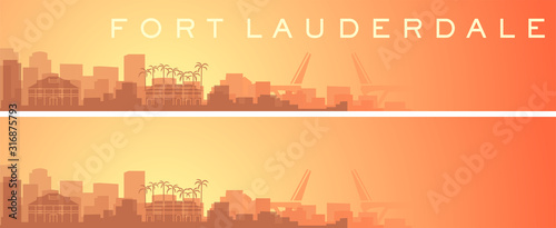 Fort Lauderdale Beautiful Skyline Scenery Banner