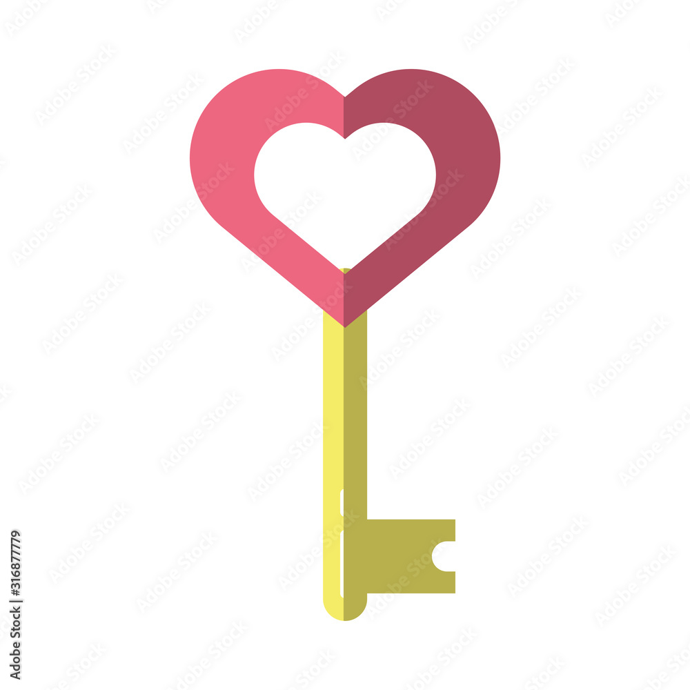 happy valentines day key door with heart