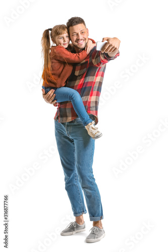 Father and his little daugh...