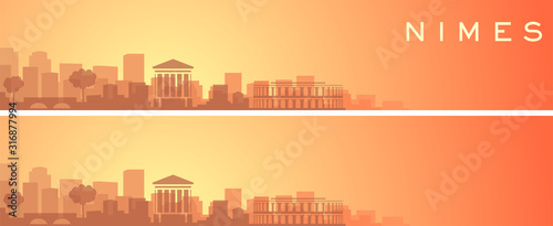 Nimes Beautiful Skyline Scenery Banner