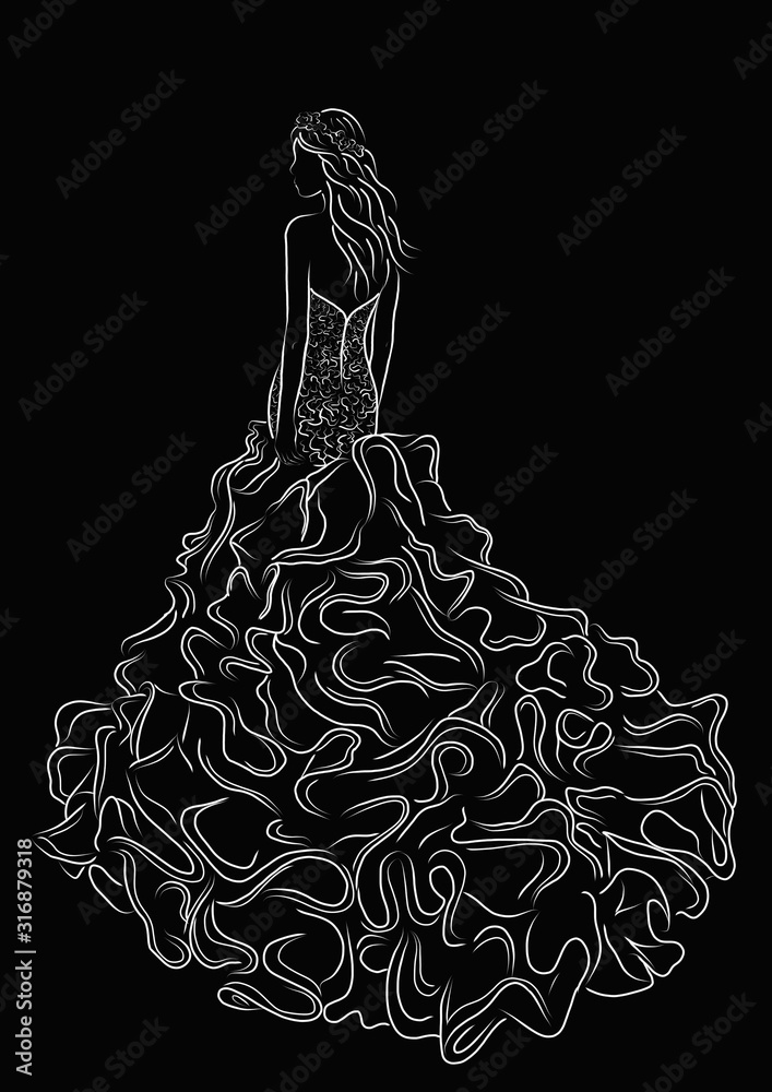 clip art bridesmaid dress