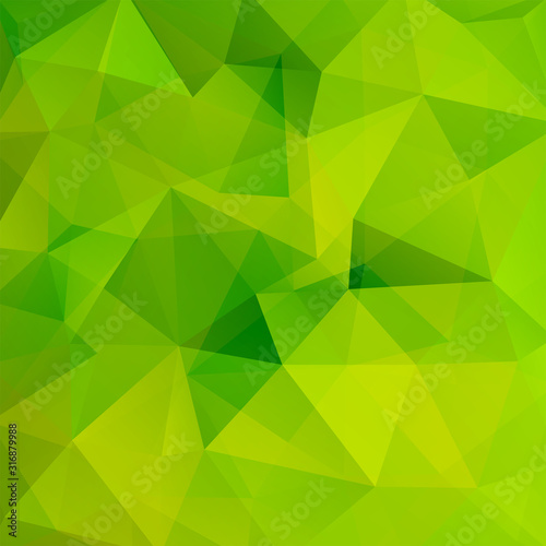 Abstract green mosaic background. Triangle geometric background. Design elements. Vector illustration