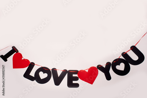 Foto I love you on a white background