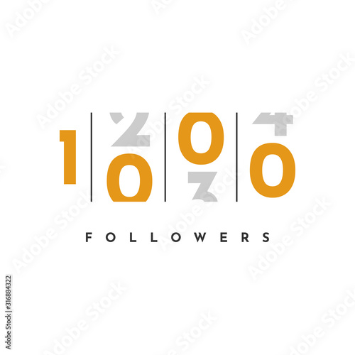 Thank You 1000 Followers Template Design