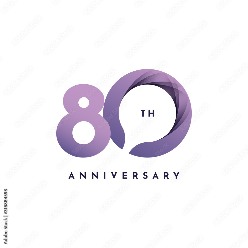 80  Years Anniversary Design