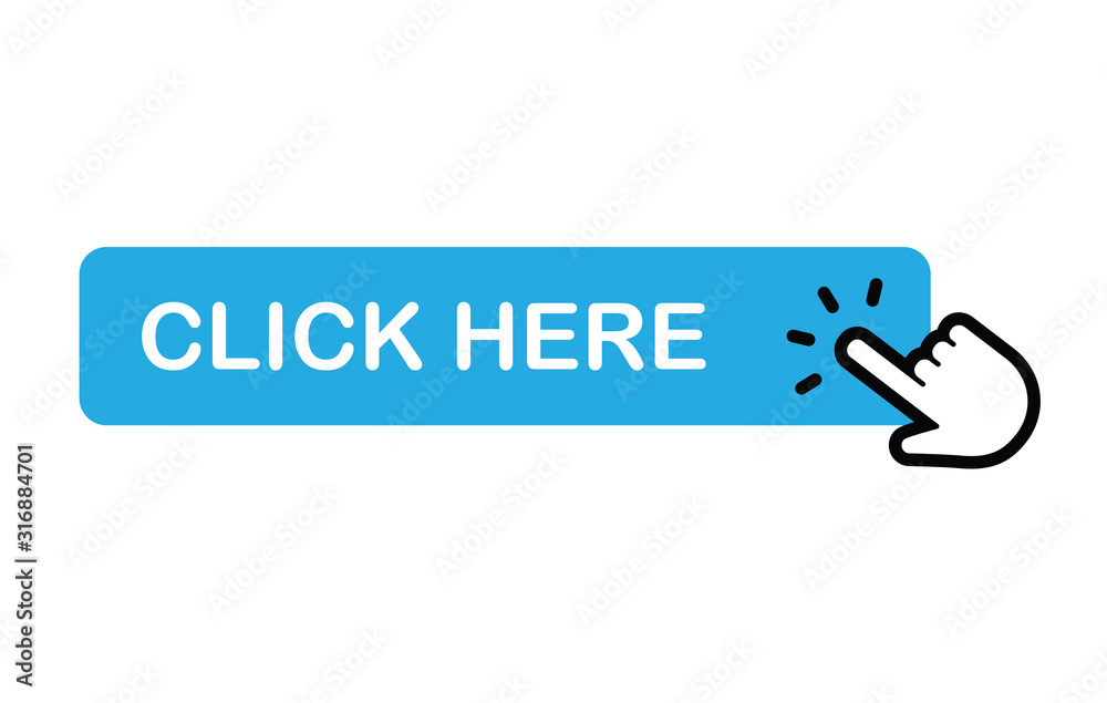 Click here button with hand clicking icon.