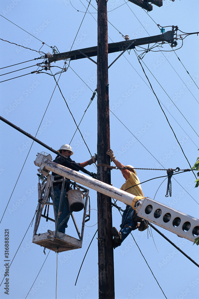 Cable TV Linemen at work Cable TV Linemen at work