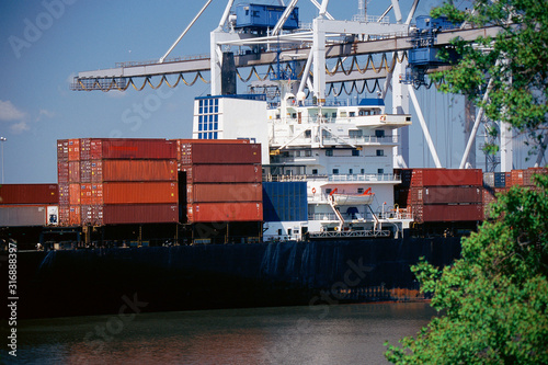Container ship, Port of Savannah, Georgia photo
