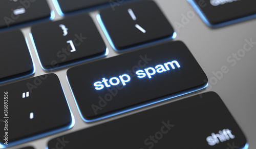 Stop spam concept