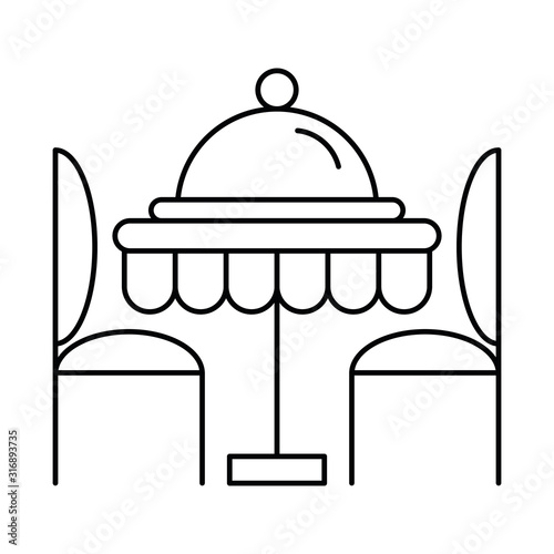 table with chairs dinning icon