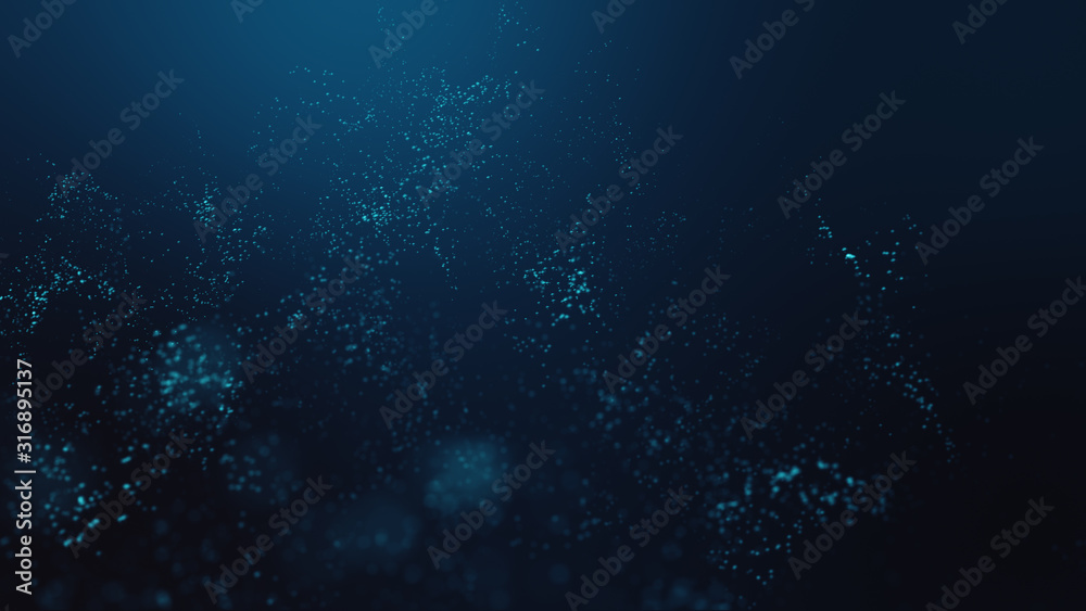 Abstract futuristic -  technology with polygonal shapes on dark blue background.  Design digital technology concept.