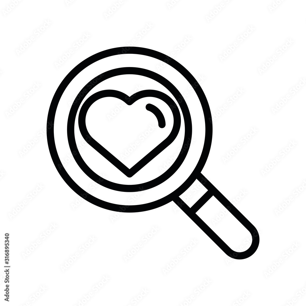 happy valentines day magnifying glass with heart happy valentines day magnifying glass with heart