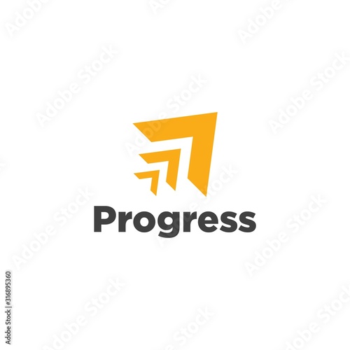 Progress Logo Simple Template Icon