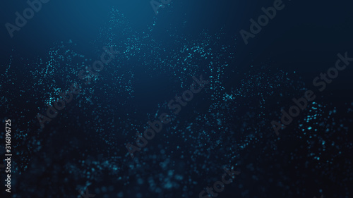 Abstract futuristic - technology with polygonal shapes on dark blue background. Design digital technology concept.