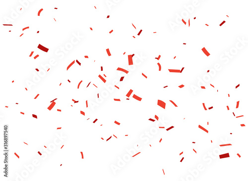 Falling Red confetti banner background