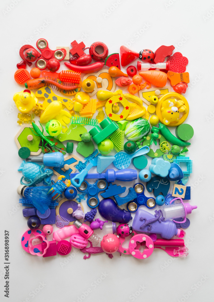 Children's toys rainbow.