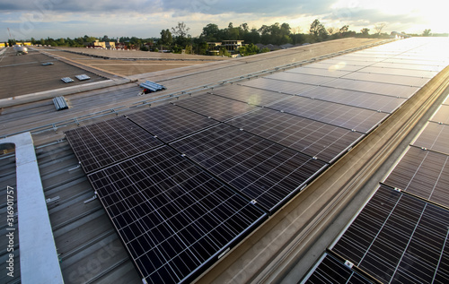 solar panels install on roof top