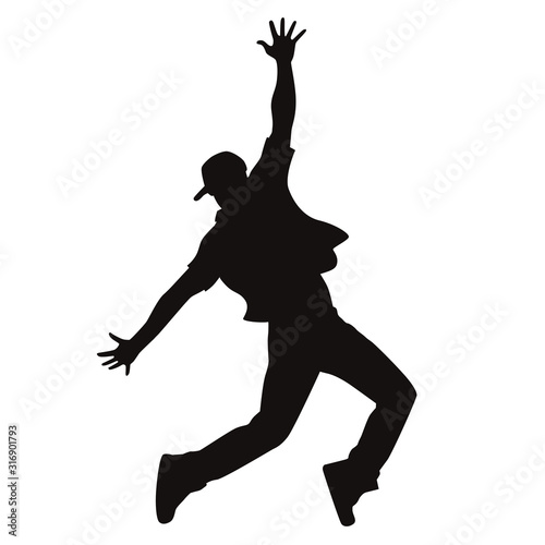 Contemporary Male Dancer Silhouette